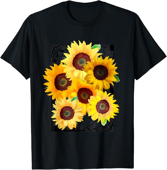 Amazon.com: Sunflowers. Unique graphic design T-shirt T-Shirt